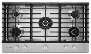 KitchenAid Surface de cuisson au gaz inox KCGS556ESS