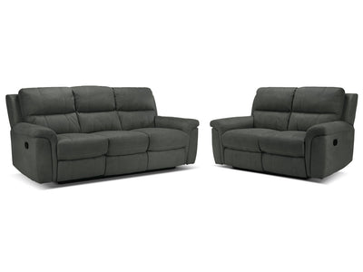 Roarke Ens. Sofa et causeuse inclinables – anthracite