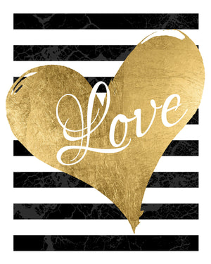Love with Stripes Cadre (16 po X 20 po)