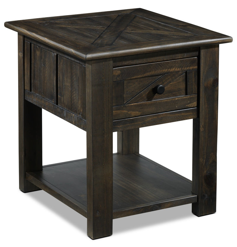 Gable Table de bout 23 po – anthracite altéré | Léon