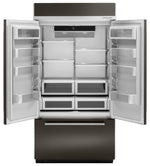 KitchenAid 42" 24.2 Cu. Ft. Black Stainless Steel French Door Refrigerator - KBFN502EBS