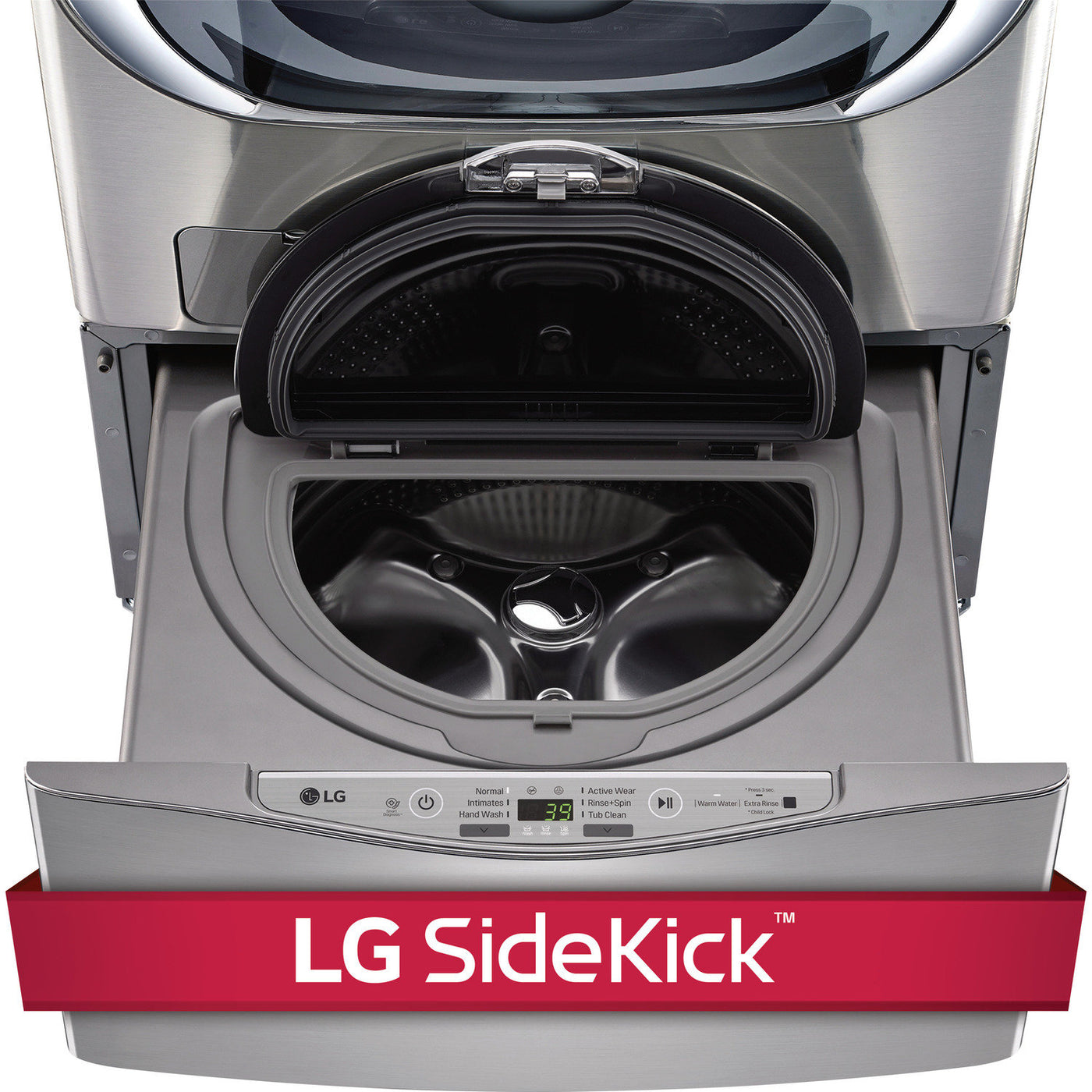 LG Appliances Graphite Steel Sidekick™ Pedestal Washer (1.1 Cu. Ft.) - WD200CV