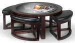 Emma Coffee Table w/ Four Ottomans - Espresso