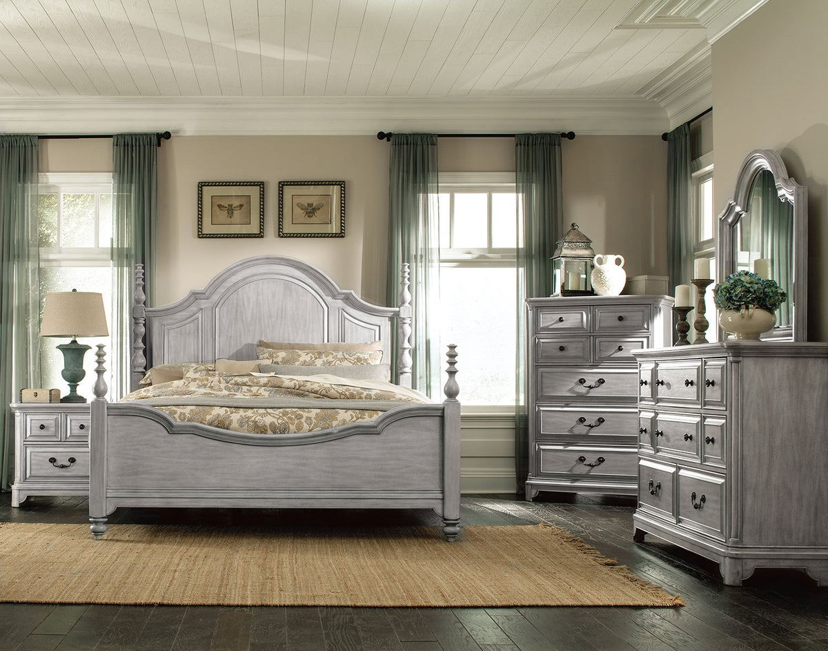 Tressa Night Table - Weathered White