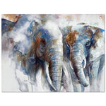 Elephants Canvas Art (48" X 36")