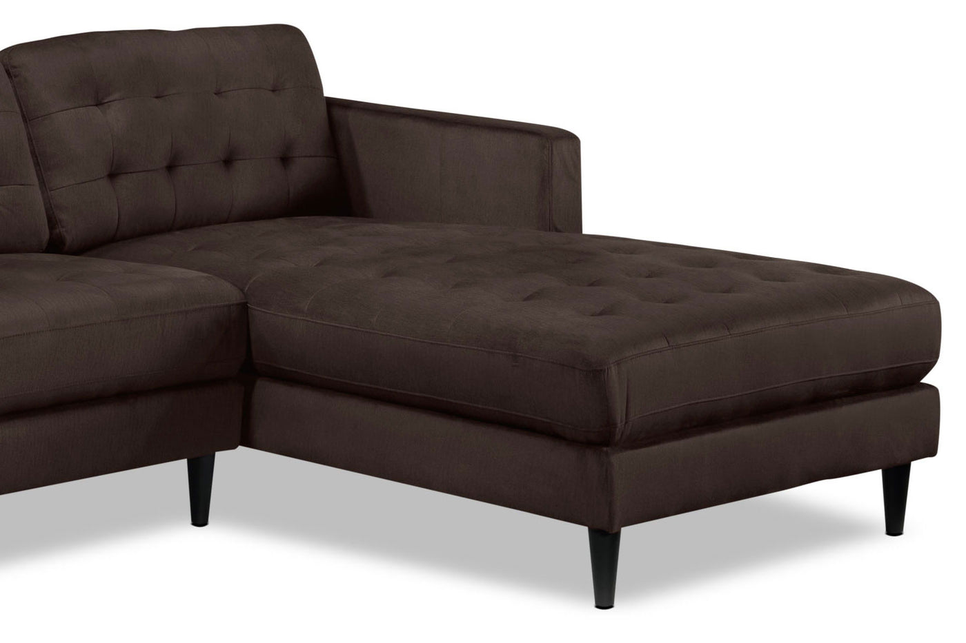 Paragon 2-Piece Sectional with Right-Facing Chaise - Dark Chocolate