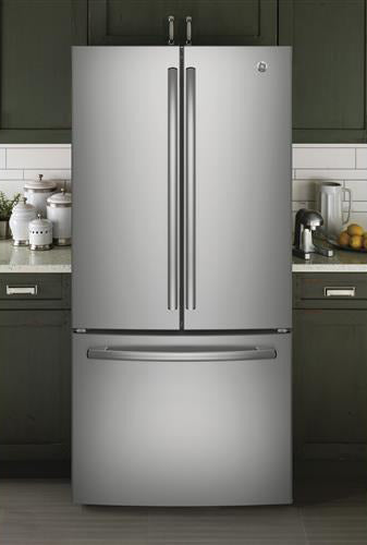 GE Stainless Steel Counter-Depth French Door Refrigerator (18.6 Cu. Ft.) - GWE19JSLSS