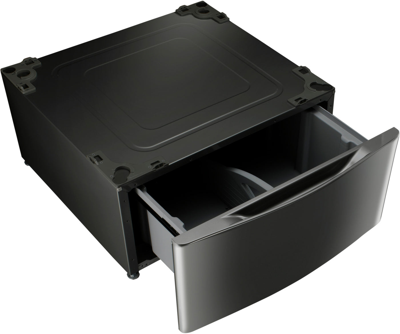LG Appliances Black Stainless Steel 13" Laundry Pedestal w/ Storage - WDP4K