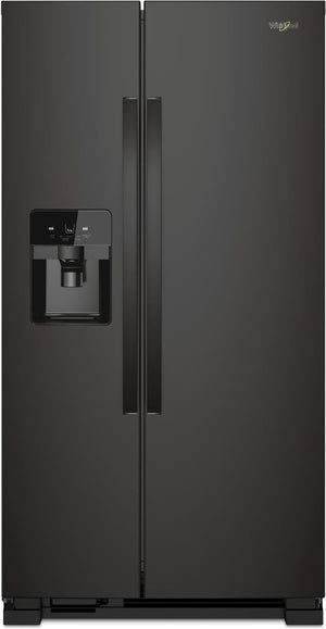 Whirlpool Réfrigérateur 24,5 pi³ côte-à-côte noir WRS325SDHB