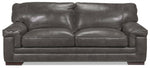 Stampede Leather Sofa - Charcoal