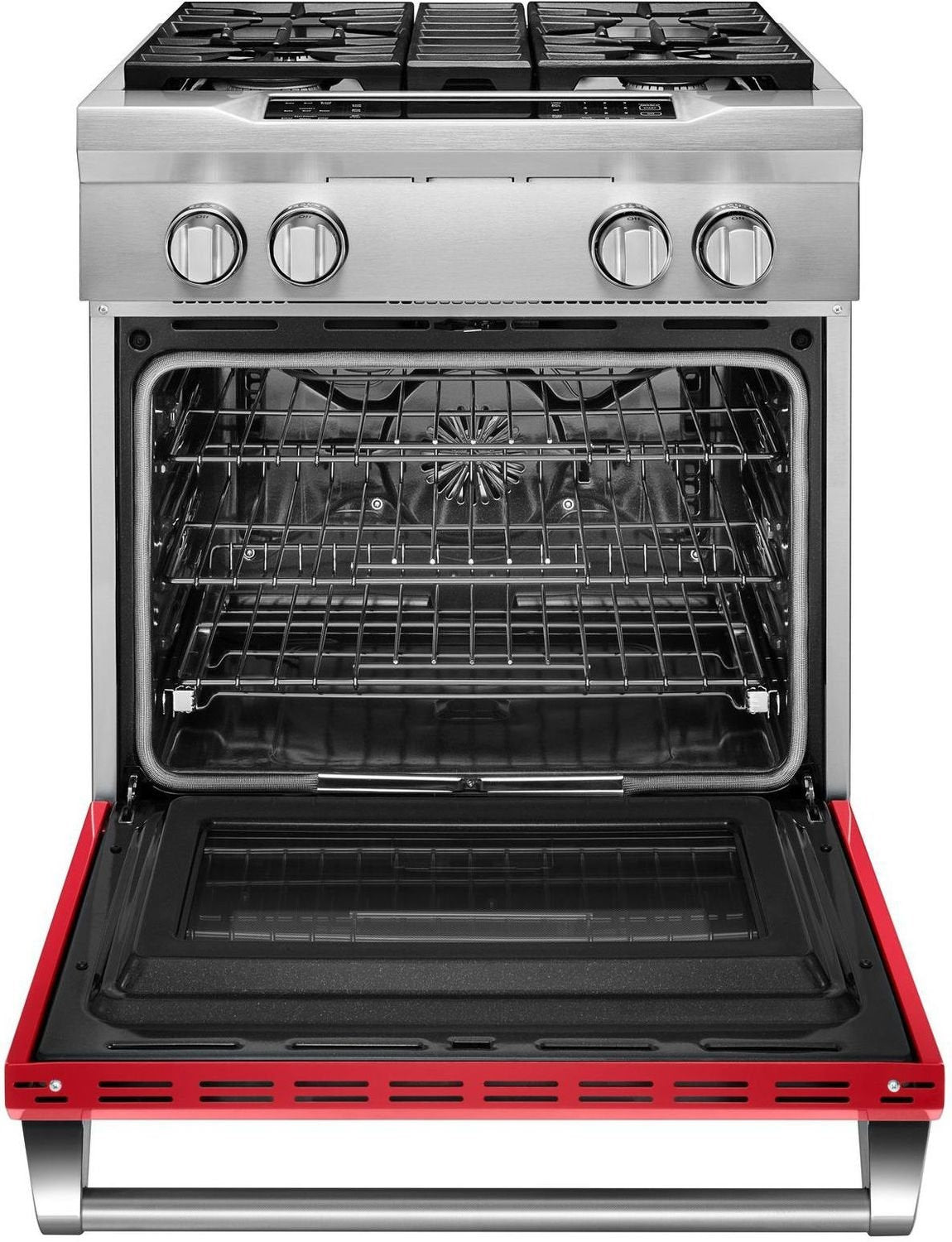 KitchenAid Signature Red Slide-In Dual Fuel True Convection Range (4.1 Cu. Ft.) - KDRS407VSD