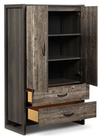 Hudson Armoire - Rustic Brown