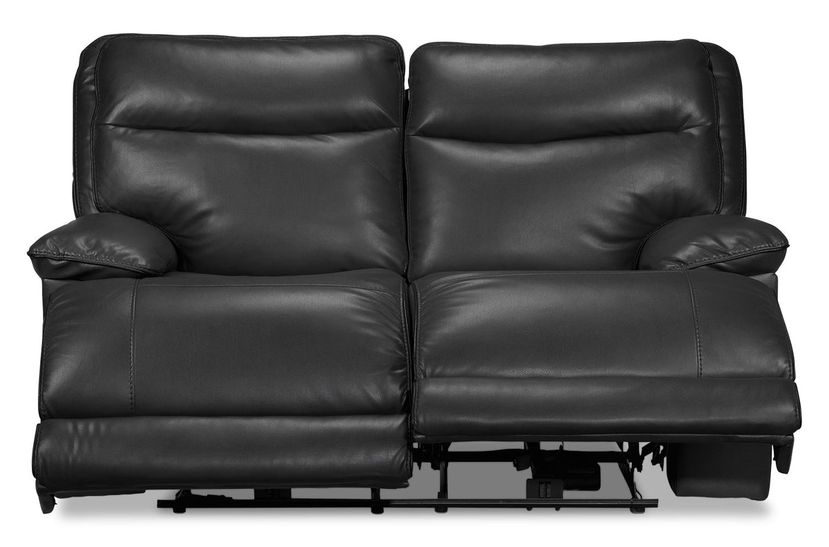 Lanette Power Reclining Loveseat - Smoke Grey