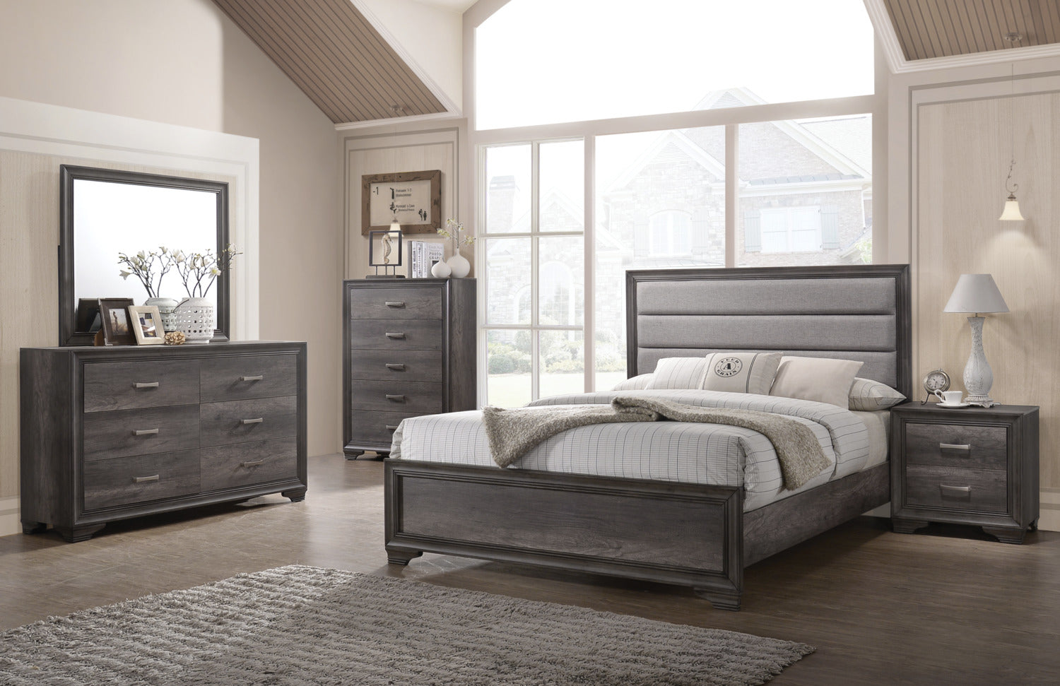 Sophie 6-Drawer Dresser - Weathered Grey