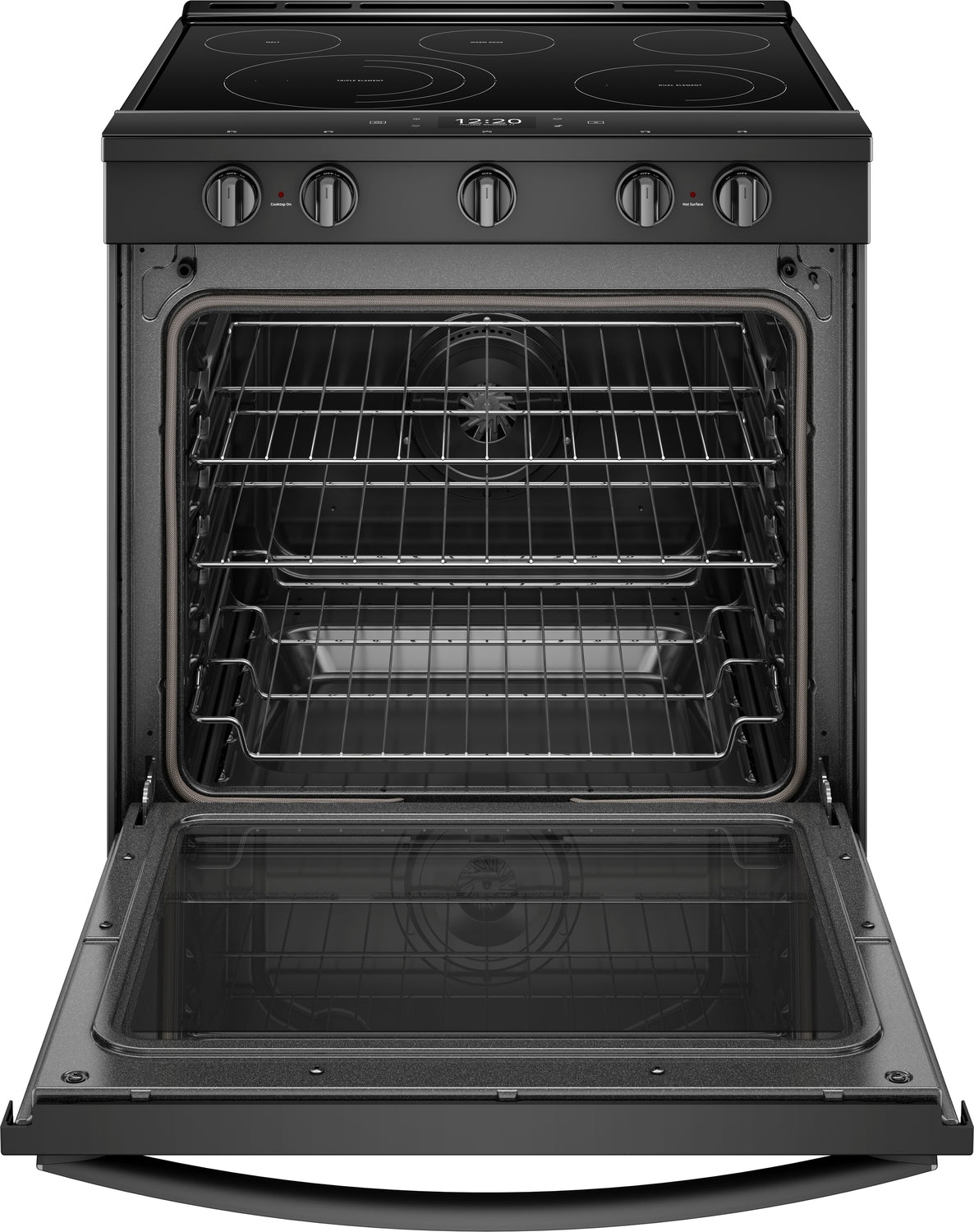 Whirlpool Black Slide-In Electric True Convection Range (6.4 Cu. Ft.) - YWEE750H0HB