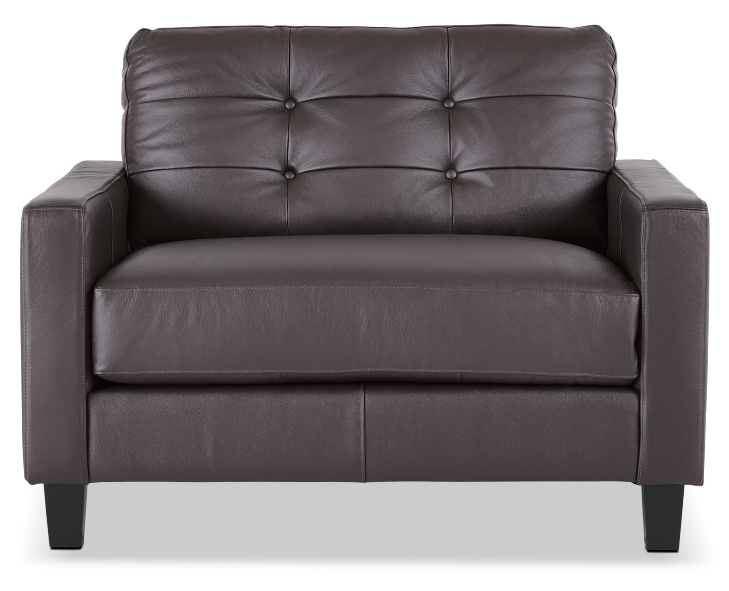 Kylie Leather Chair and a Half - Coffee