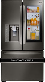 LG Black Stainless Steel Counter-Depth French Door Refrigerator (24 Cu. Ft.) - LFXC24796D