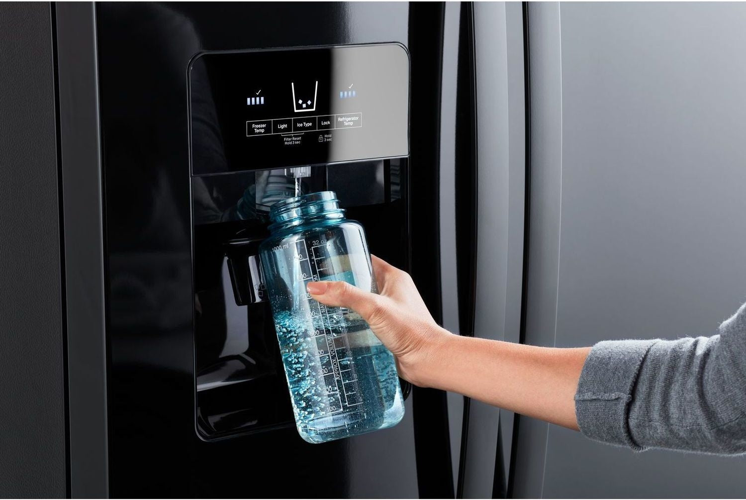 Whirlpool 35.13" 25 Cu. Ft. Black Side-by-Side Refrigerator - WRS325SDHB