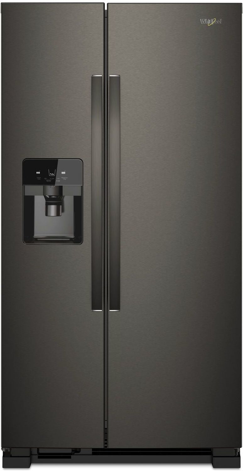 Whirlpool 33.13" 21 Cu. Ft. Black Stainless Steel Side-by-Side Refrigerator - WRS321SDHV