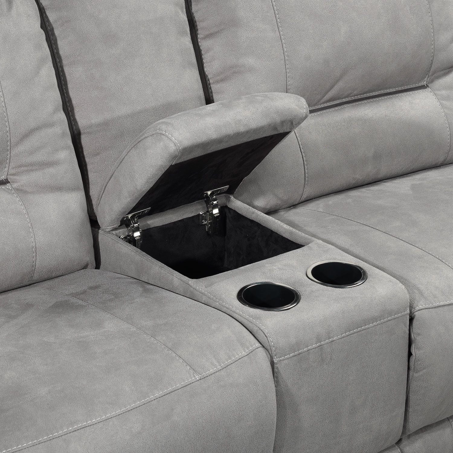 Pasadena 5-Piece Reclining Sectional with Right-Facing Chaise - Light Grey