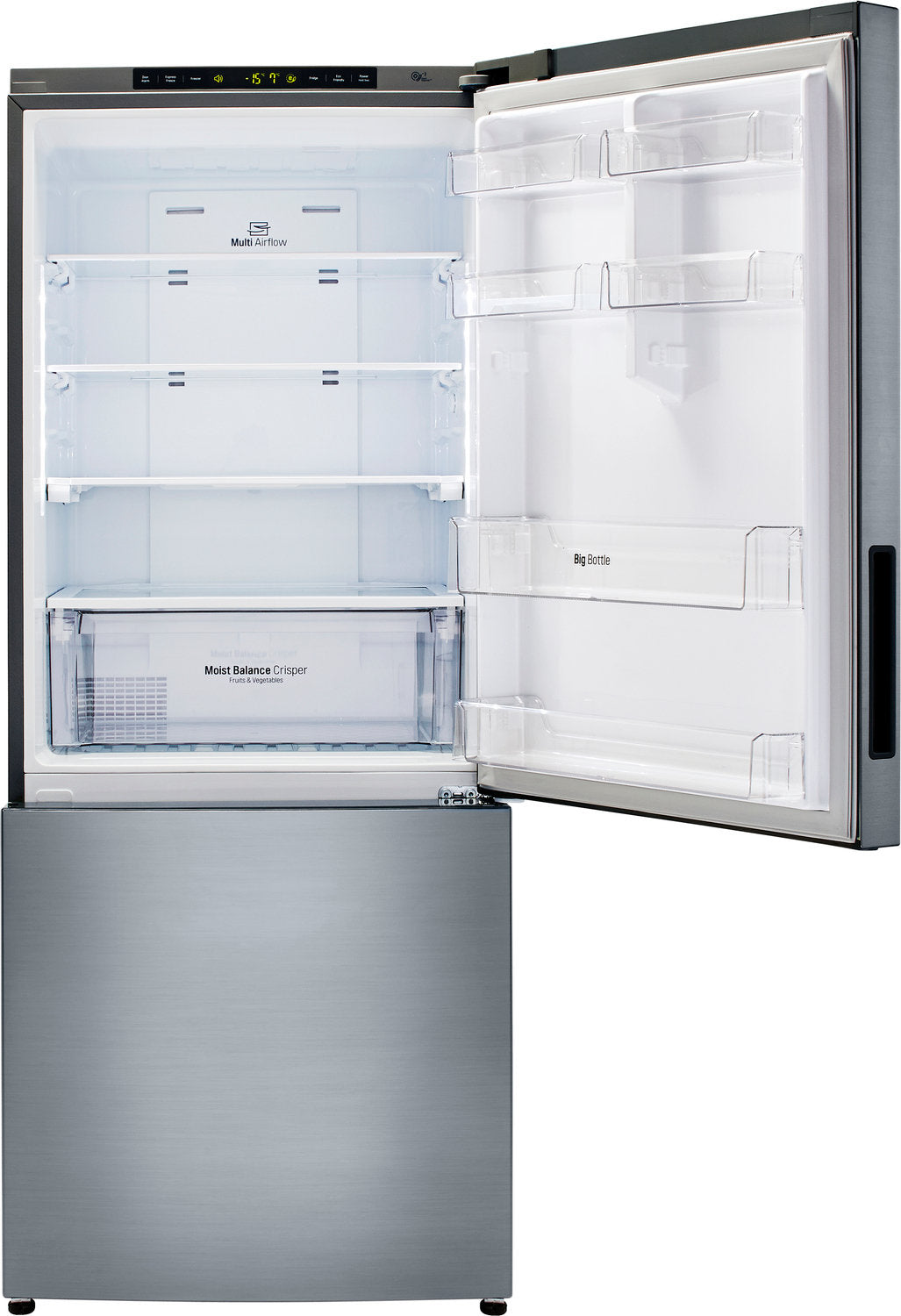 LG Appliances Platinum Silver Counter-Depth Bottom-Freezer Refrigerator (15 Cu. Ft.) - LBNC15221V