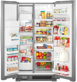 Whirlpool 35.88" 25 Cu. Ft. Stainless Steel Side-by-Side Refrigerator - WRS325SDHZ