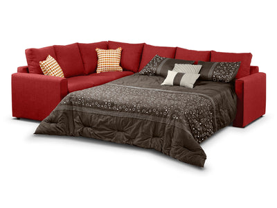 Athina Sectionnel 2 mcx avec sofa-lit grand à droite - cerise