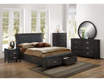 Cinema 3-Piece King Storage Bed - Charcoal