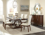 Rosario 7-Piece Extendable Dining Set - Cherry and Beige